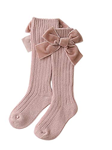 Bow Knee High Socks Newborn Infants Toddlers Girls Tube Ruffled Uniform Long Stockings3