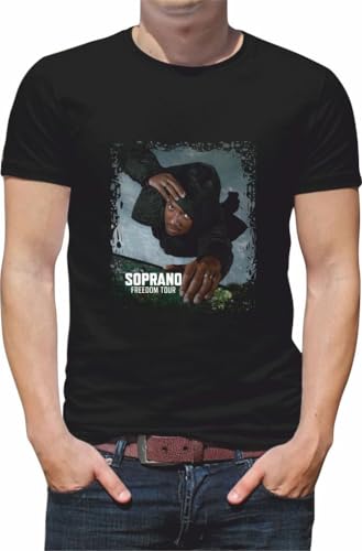 Générique T Shirt personnalisé Chanteur Soprano Freedom Tour Concert N090 (Noir, S)