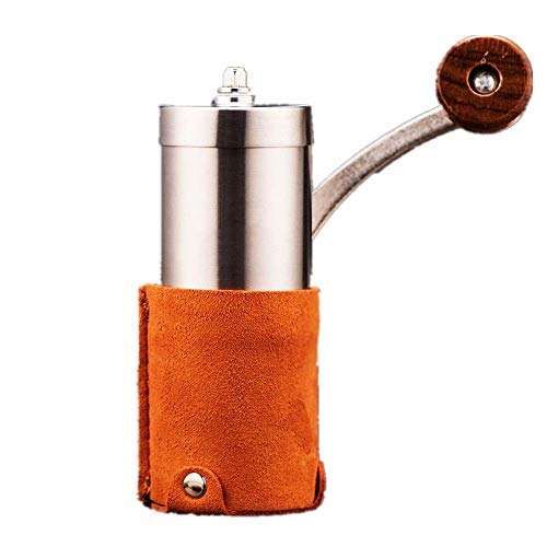 SXLCKJ Kaffeebohnenmühle Mini Edelstahl manuelle Kaffeemühle Classic mit Verstellbarer Einstellhand (Crusher)
