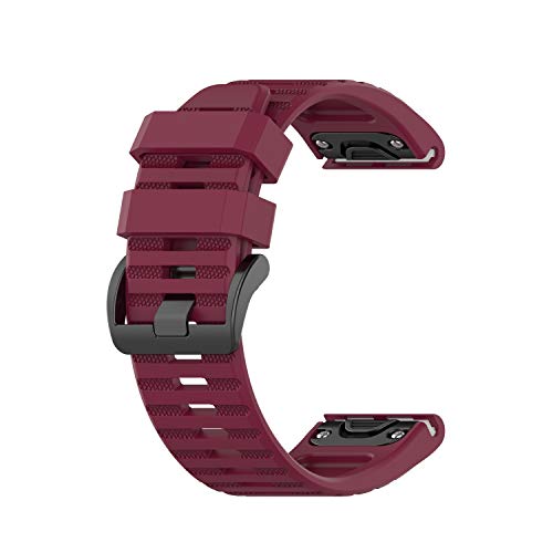 Correa de silicona resistente para Garmin 5X Plus con acabado ágata 4
