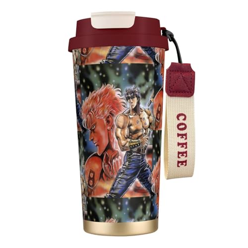 北斗の拳 ほくとのけん ステンレス マグボトル 保温 保冷 おしゃれ 直飲み 軽量 漏れ防止 会社 学校 アウトドア ギフト プレゼント 誕生日 母の日 父の日 クリスマスRed
