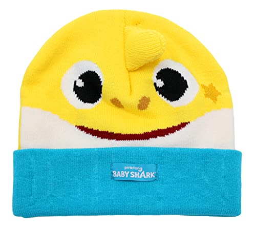 Nickelodeon Toddler Baby Shark Winter Hat and Mitten Set, Yellow, 2-5T2
