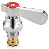 Favorpo Brass Spindle Assembly Valve Replacement Hot Side Handle Stem Assembly Replacement Fits for Commercial Sink Faucet