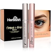 Herbishh Eyelash &amp; Eyebrow Enhancing Serum – Nourishing Duo for Fuller-Looking Lashes &amp; Brows, Sa...