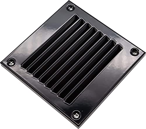 Vent Systems 4'' X 4'' Inch Pack Of 10 Black Air Vent Cover Metal Air Return Grill With Built In Pest Guard Screen Hvac Vent Cover For Home Improvement Vent Duct Cover 100X100 Mm #TOP4