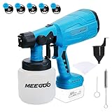 【2025年 MEE GOO ペイントスプレーガン本体のみ コードレス電動塗装スプレーガン-200W高出力 40000回転 DIY/家具リメイク/フェンス/外壁塗装用 マキタバッテリー対応可能 軽量設計/片手操作 流量調整可能