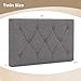 Giantex Upholstered Headboard for Twin/Twin XL Size Bed, Wall Mounted Twin Headboard Only, Modern Button Tufted Headboard for Dorm Bedroom, Attachment Device Included, Dorm Headboard, Gray