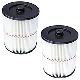 MOCW 2 Pack Red-Stripe Cartridge Filters 17816 9-17816 Compatible with Craftsman Shop Vac Wet/Dry Vacuum Cleaner 5 6 8 12 16 and Large Gallon