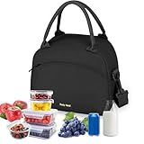 RUAKIVA Bolsa de Almuerzo,Fiambrera Aislada,Lonchera para Hombres y Mujeres,Dos Métodos de Transporte con Correa Ajustable...