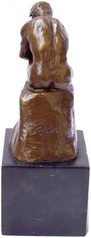 Miniatura 3 de Kunst & Ambiente - Arte Moderno Bronce - La Estatua del Pensador - Firmado Auguste Rodin - París - Escultura