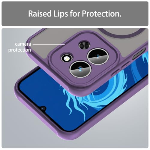 Image of Compatible with REDMI 15C (171mm) Case Cover,Compatible with MagSafe,Anti-Fall,Compatible with Xiaomi Poco C85 4G 25078PC3EE Cell Protective Phone Case Purple