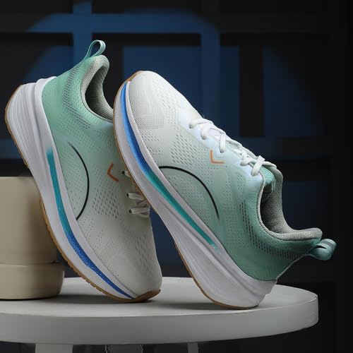 Image of Liberty Leap7x PACIFIC-1E Men Sports Running Shoes - Sky Blue & Sea Green | Comfortable and Durable Lace-Up Closure - Suitable for Lacing Walking, Gym, Jogging and Outdoor Shoes for Man