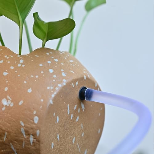 Yellow Garden Pond Spitters with Water Pump - Small Pond Fountains, Downward Water Outlet Design for Above Ground Pools, Outdoor Water Features, Decorative Garden Accents