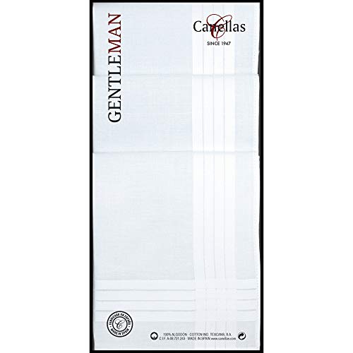 Canellas 125C6 algodón, Blanco, Tamaño del pañuelo 44 cm Hombres Cover