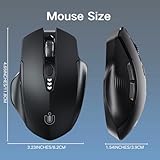 Uineer Bluetooth Mouse,[Upgraded] Multi-Device Wireless mouse,Visible Battery Level,Tri-mode (BT 5.0/4.0+2.4G Hz) Rechargeable Ergonomic mouse, 4 Adjustable DPI,Coldless mouse for Laptop and PC,black - Image 7
