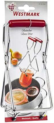 Westmark Preserve Jar Lifter, For Jars Up To 18 cm In Diameter, Chrome-Plated Steel/Plastic, Silver/Red, 10532270