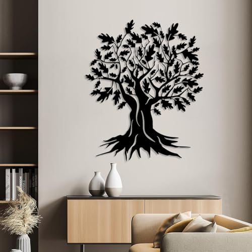 Veplsur Metal Oak Tree Wall Art