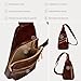 Time Resistance Leather Crossbody Bag - Black Sling, Messenger Bag for Men and Women - Handmade Shoulder Backpack (Brown)