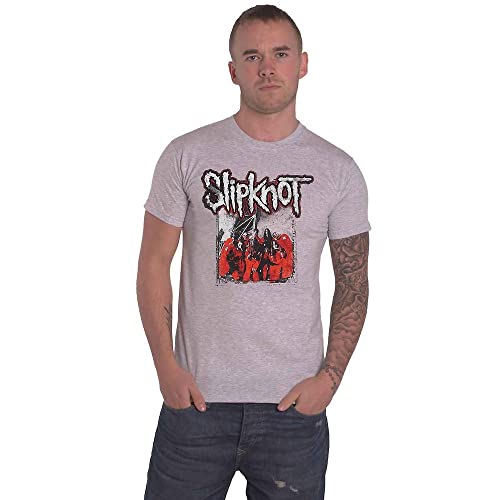 Image of Slipknot T Shirt Self Titled Band Logo Official Mens Grey M