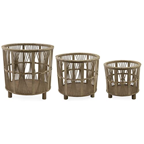 Boston International Woven Nesting Baskets, Set of 3, Natural