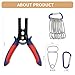 PLANEKO 10PCS Miter Spring Clamps Kit for Woodworking Wood Trim Picture Frames Moldings with 8PCS Miter Clamps 1PC Spring Loaded Pliers 1PC Carabiner Wood Frame Tool Crown Molding Tools