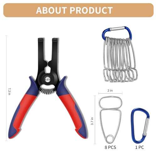 Image of PLANEKO 10PCS Miter Spring Clamps Kit for Wood Trim Picture Frames Molding