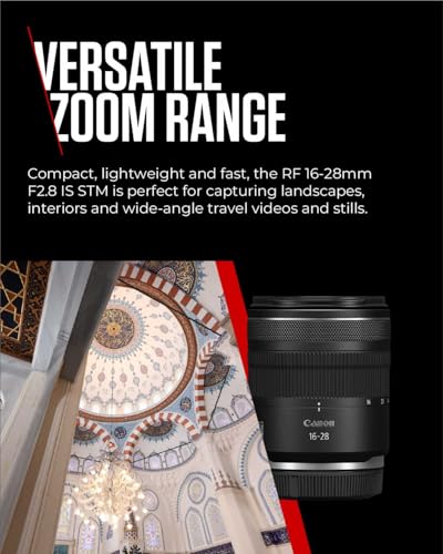 Image of Canon RF16-28mm F2.8 is STM Ultra-Wide Angle Zoom Lens | Black