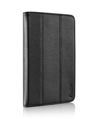 ProCase 2013 Version ASUS MeMO Pad HD 7 ME173X Protective Case with Bonus Stylus Pen - Tri-Fold Leather Cover Case for 2013 ASUS MeMO Pad HD 7 ME173X Tablet, Built-in Stand (Black)