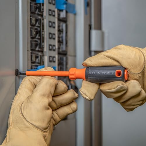 Klein Tools 6824INS Insulated Screwdriver, Made in USA, 1000V 1/4-Inch Cabinet Tip Screwdriver with 4-Inch Shank, Tip-Ident, Cushion-Grip Handle by KLEIN TOOLS - Image 5