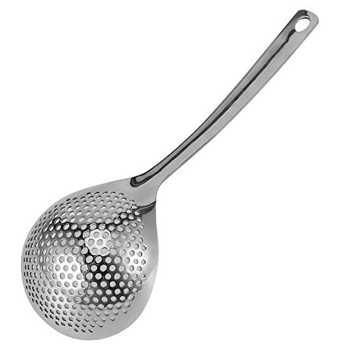 Stainless Steel Strainer Spoon | Long Handle Hot Pot Colander for Cooking/Camping/Parties | 2 Pack Heat Tolerant Kitchen Utensils – Image 3