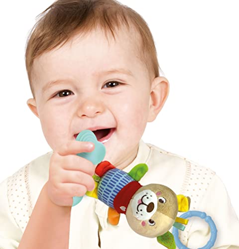 Clementoni - Hochet Chien - Lovely Soft Dog Rattle - Peluche Educative - Développement Multisensoriel - Tissu Doux - Facile à Accrocher - pour Enfants Dès 0 Mois – Image 5