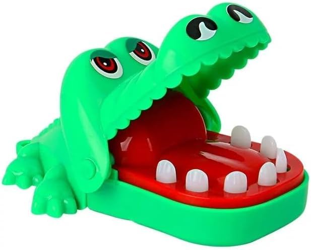 Green Crocodile Teeth Home Ornament, Crocodile Biting Finger Dentist Games Funny Ornament
