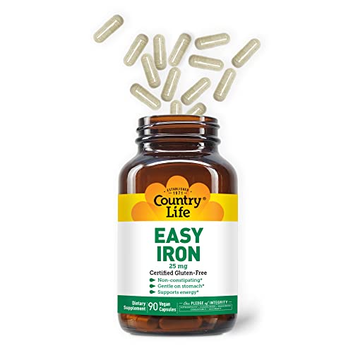 Country Life - Easy Iron, 25 mg - 90 Vegetarian Capsules - Thumbnail 3