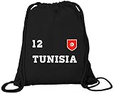 tunesien trikot puma  ShirtStreet Tunisia Fußball WM Fanfest Gruppen Premium Bio Baumwoll Turnbeutel Rucksack Stanley Stella Trikot Tunesien, Größe: onesize,Black