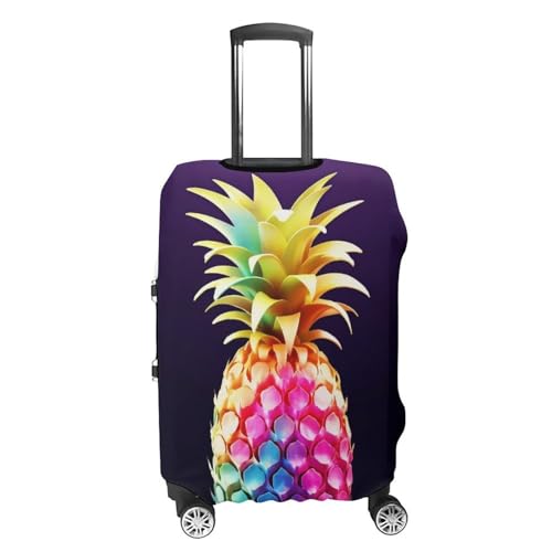 Colorful Pineapple Luggage Cover, Washable Elastic Suitcase Cover Protector Fit 18-32 Inch Luggage4