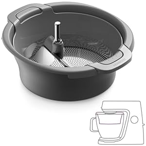 Kenwood Sieb und Passieraufsatz KAT20.000GY, Zubehör für Kenwood Küchenmaschinen, zum Passieren von Obst, Gemüse und Trockenprodukten, Spülmaschinenfest, Grau