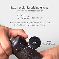 1Zpresso J-Ultra Manuelle Kaffeemühle Eisen Grau, Konisches Mahlwerk, Klappgriff, Magnetischer Auffangbehälter 40g, Numerisch Einstellbare Feinheit, Schnellere Mahlgeschwindigkeit ideal für Espresso – Ansicht 3