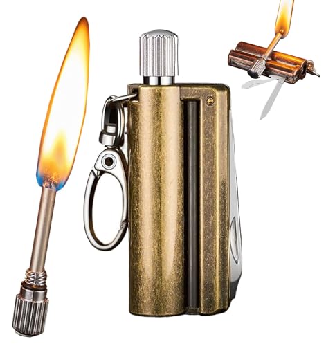 3pak Permanent Match - Accendino a cherosene portatile con portachiavi