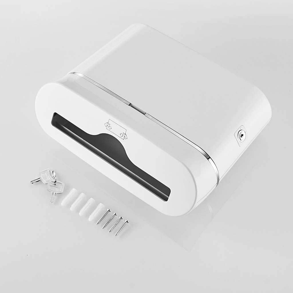 Paper Towel Dispenser Hand Tissue Dispenser Wall Mount, Compact Paper Towel Holder, Commercial, No Punch, Toilet Roll Holder for Home Toilet High Capacity (White)