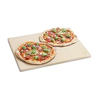 BURNHARD® Cordierit-Pizzastein – 45 x 35 x 1,5 cm – rechteckig für Grill & Backofen – ideal für Pizza, Brot & Flammkuchen