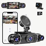 Infinn Dashcam Auto 360 Grad, 4 Kameras, 1080p Full-HD, 64 GB, Loop-Aufnahme, Auslöser bei Unfall, 24h Parküberwachung, WiFi, Nachtsicht, G-Sensor, Bewegungsdetektor, 3" IPS-Display, Wasserdicht
