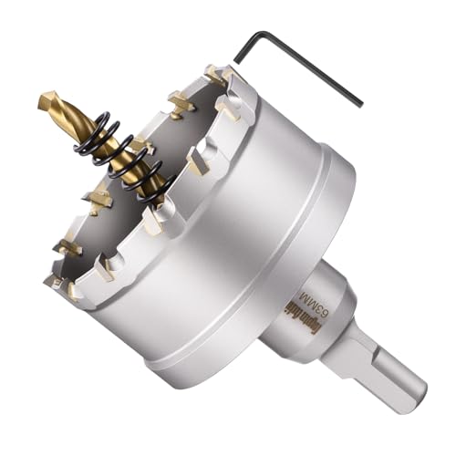 METALLIXITY �z�[���\�[�L�b�g 63 mm�i2-15/32�C���`�j�A�^���O�X�e���J�[�o�C�h�z�[���J�b�^�[�A�Z���^�[�h�����r�b�g�A�Z�p�����`�A�X�v�����O�t�� - �n�[�h���^���A�X�e�����X�|�A�p�ǁA�K���X�@�ۗp