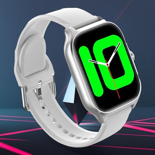 Image of Nervfit Absolute Smart Watch, 2.1 inch Super Large HD Display, Health & Fitness Tracking, AI Assist, Camera Control and More (Cloud Grey, Rectangular)