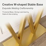 Console Table, Faux Marble Entryway Table with Shelves, Metal Base