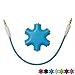 SEGMOI® Snowflakes Shape 6-Way 3.5mm Stereo Audio Headset Hub Splitter Up to 5 Headphones for iPhone 4 4S 5 5S 6 6Plus iPad iPod Touch Mp3 Mp4 Samsung HTC BlackBerry LG Huawei Xiaomi (Black)