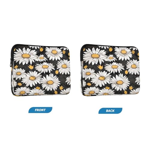 Funda para portátil Daisy negra para 13-14 pulgadas miniatura 2