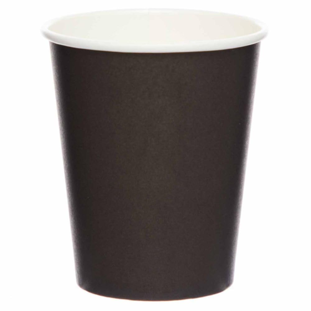 Amscan 9915403-216-66 - Charcoal Black Eco-Friendly Recyclable Paper Party Cups - 8 Pack โ image 1