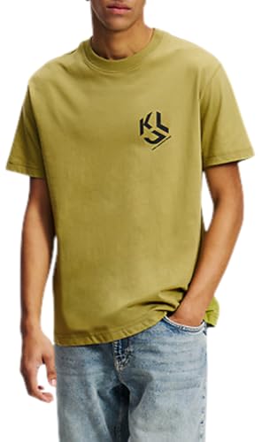 Karl Lagerfeld Jeans Reg Monogram Tee, Men, Green, T-Shirt
