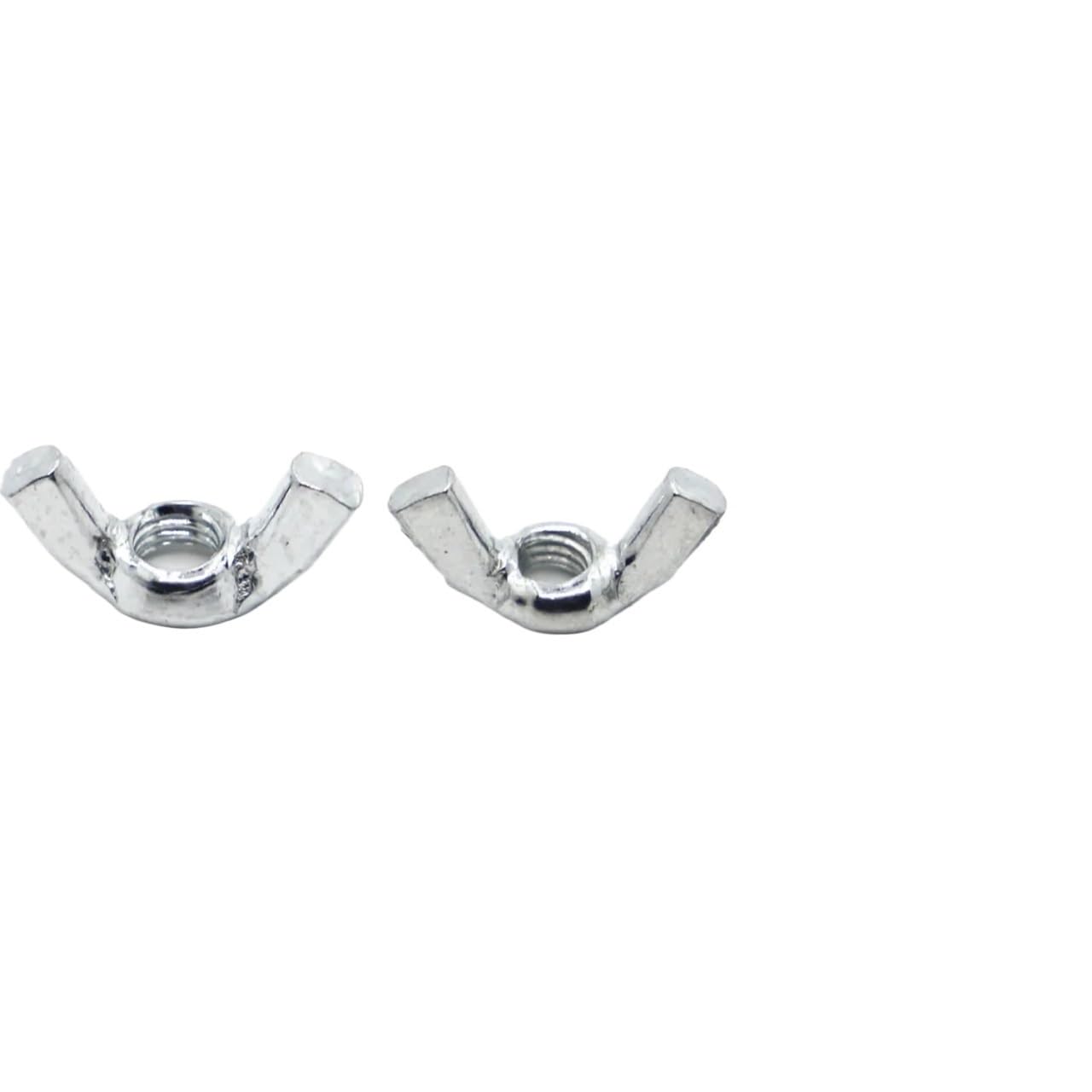 EBZFASO Wing Nuts Assortment Kit, Wing Nuts Carbon Steel/304 Stainless Steel(Carbon Steel,M6 10PC)