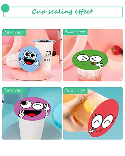 MXBAOHENG Tassenversiegelungsfolie 90-95MM tassen sealerfolie film Plastikbecher auslaufsichere Folie PP Plastikbecher/Pappbecher Spezielle Versiegelungsfolie für Getränkegeschäfte für Saft Tee Kaffee